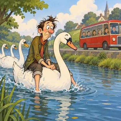 Down the Stream the Swans All Glide - poem by - Spike Milligan