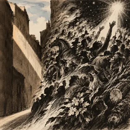 A Slant of Sun on Dull Brown Walls - poem by - Stephen Crane