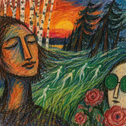I Have Heard the Sunset Song of the Birches - poem by - Stephen Crane