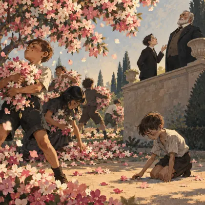 The Trees in the Garden Rained Flowers - poem by - Stephen Crane