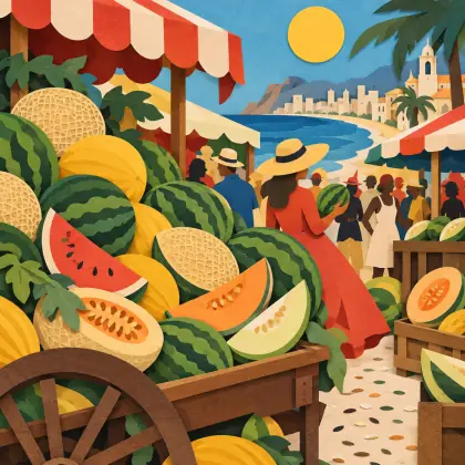 Fiesta Melons - poem by - Sylvia Plath