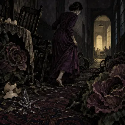 Miss Drake Proceeds to Supper - poem by - Sylvia Plath
