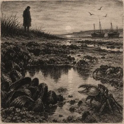 Mussel Hunter at Rock Harbor - poem by - Sylvia Plath