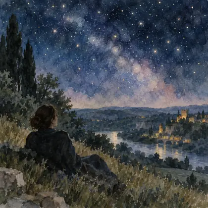 Stars Over the Dordogne - poem by - Sylvia Plath