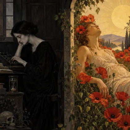 Two Sisters of Persephone - poem by - Sylvia Plath