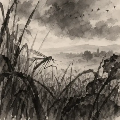 A Cranefly in September - poem by - Ted Hughes