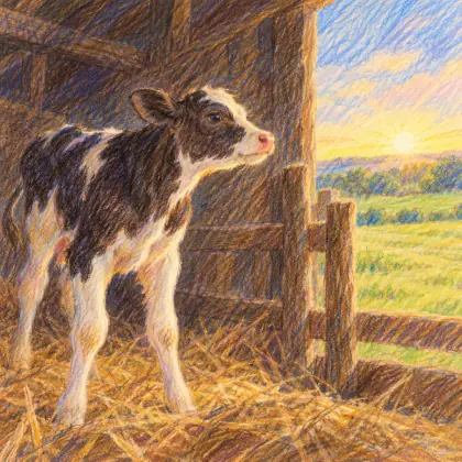 A March Calf - poem by - Ted Hughes