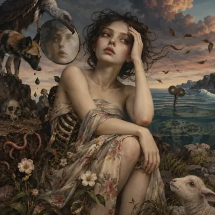 After There Was Nothing There Was a Woman - poem by - Ted Hughes