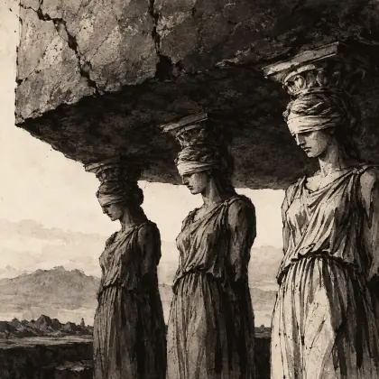 Caryatids - 1 - poem by - Ted Hughes