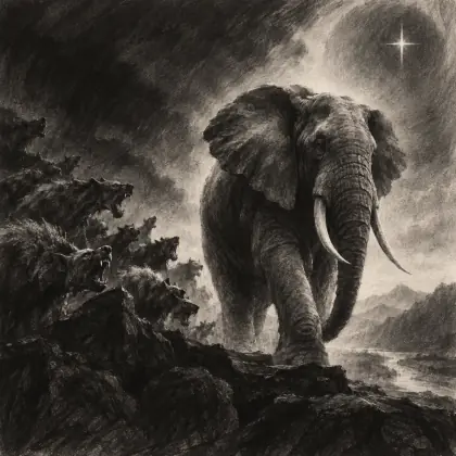 Crow’s Elephant Totem Song - poem by - Ted Hughes
