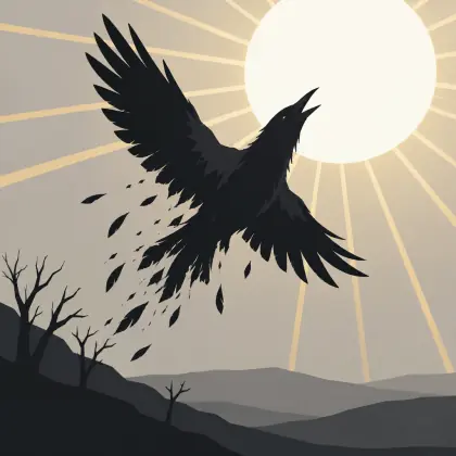 Crow's Fall - poem by - Ted Hughes
