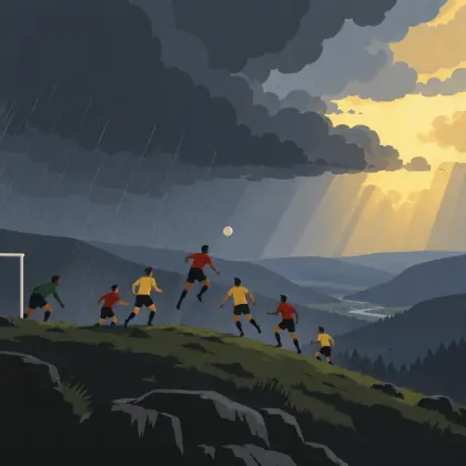 Football at Slack - poem by - Ted Hughes