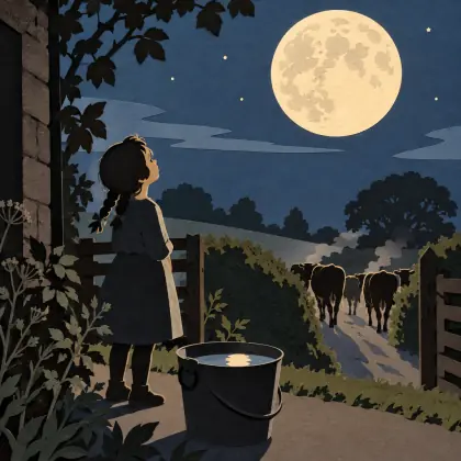 Full Moon and Little Frieda - poem by - Ted Hughes