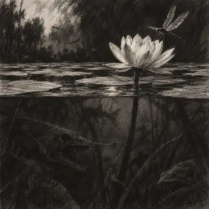 How to Paint a Water Lily - poem by - Ted Hughes