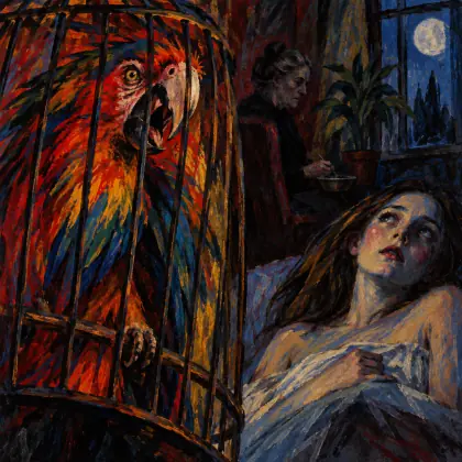 Macaw and Little Miss - poem by - Ted Hughes