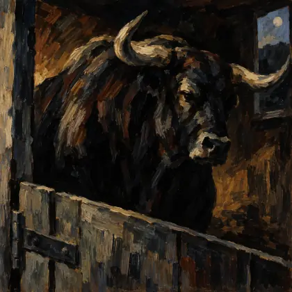 The Bull Moses - poem by - Ted Hughes
