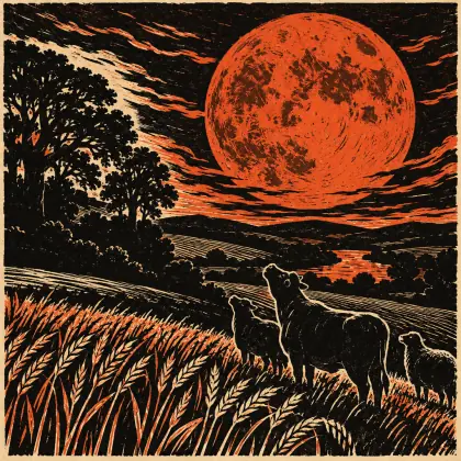 The Harvest Moon - poem by - Ted Hughes