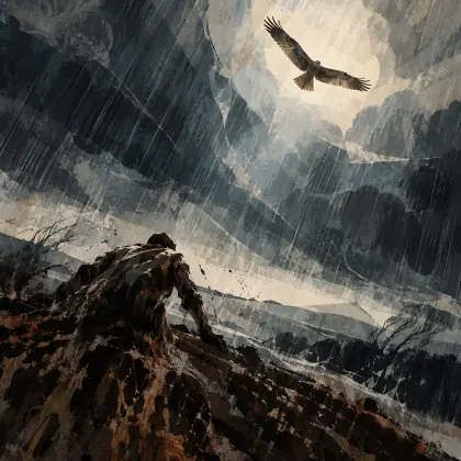 The Hawk in the Rain - poem by - Ted Hughes