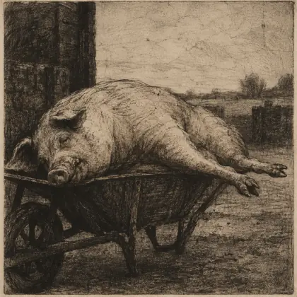 View of a Pig - poem by - Ted Hughes