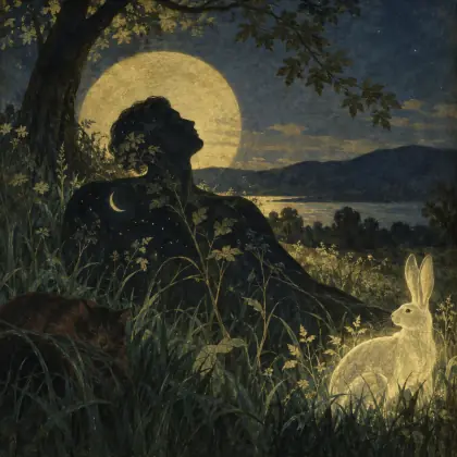 A Rabbit as King of the Ghosts - poem by - Wallace Stevens
