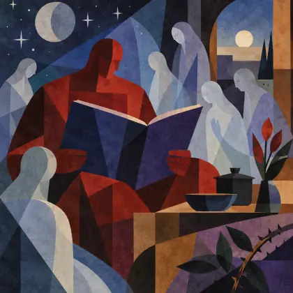 Large Red Man Reading - poem by - Wallace Stevens