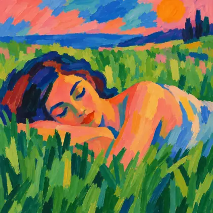 Romance for a Demoiselle Lying in the Grass - poem by - Wallace Stevens