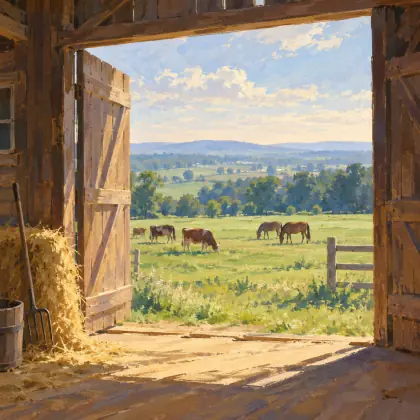 A Farm-picture - poem by - Walt Whitman