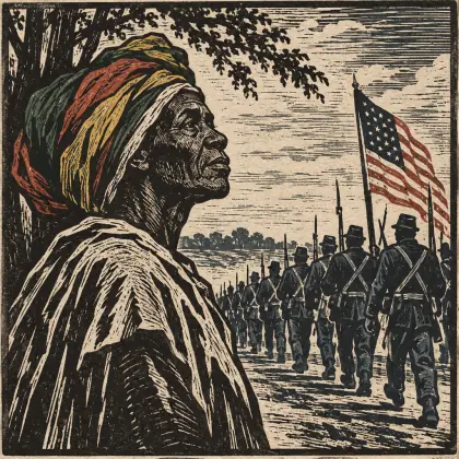 Ethiopia Saluting the Colors - poem by - Walt Whitman