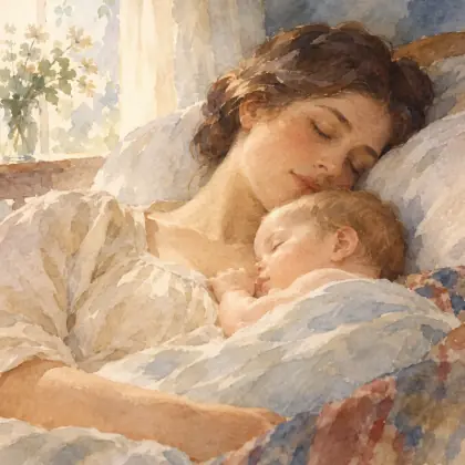 Mother and Babe - poem by - Walt Whitman