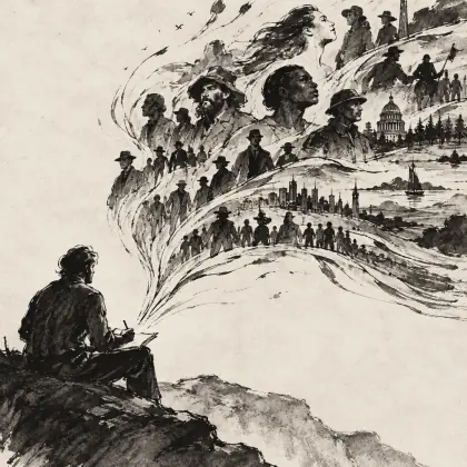 Thought of What I Write from Myself - poem by - Walt Whitman