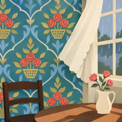 On Gay Wallpaper - poem by - William Carlos Williams