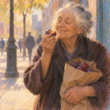 To a Poor Old Woman - poem by - William Carlos Williams