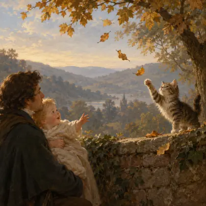 The Kitten and Falling Leaves - poem by - William Wordsworth