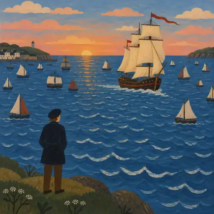 With Ships the Sea Was Sprinkled - poem by - William Wordsworth